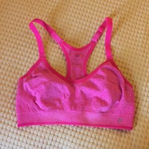 Pink sports bra